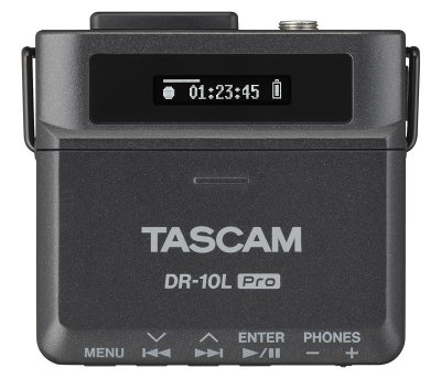Tascam DR-10L Pro Recorder med lavalier mikrofon, sort