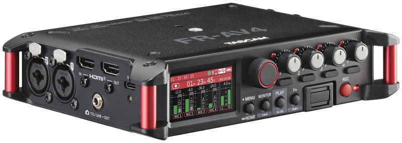 Tascam 4-kanals audio recorder HDMI timecode