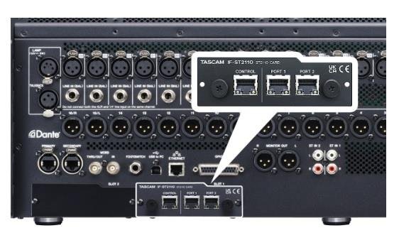 Tascam Expansion card Audio transmission Via SMPTE 64 in / 64 out