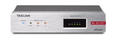 Tascam ML-4D OUT Analog Dante converter 4 kanaler, Euroblock