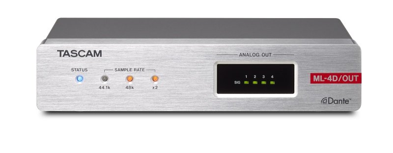 Tascam ML-4D OUT Analog Dante converter 4 kanaler, Euroblock
