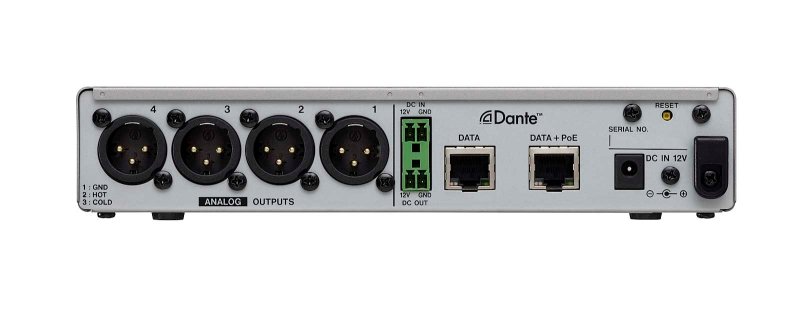 Tascam ML-4D OUT Analog Dante converter 4 kanaler, Euroblock