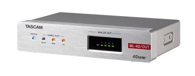 Tascam ML-4D OUT Analog Dante converter 4 kanaler, Euroblock