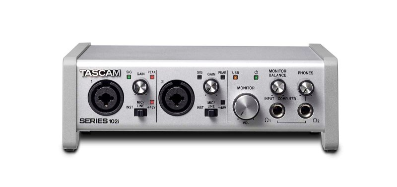 Tascam Series 102i USB audio/Midi interface m/ DSP mixer 10in/4out