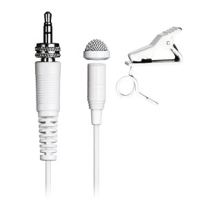 Tascam TM-10L knaphulsmikrofon minijack med oml�ber, Hvid