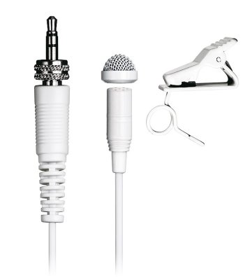 Tascam TM-10L knaphulsmikrofon minijack med oml�ber, Hvid