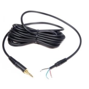 Ultrasone kabel med minijack stik, 3,8 m