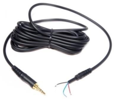 Ultrasone kabel med minijack stik, 3,8 m