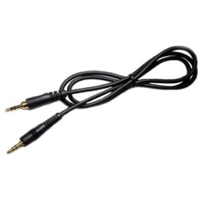 Ultrasone kort kabel 0,8m, sort, 3,5mm jack
