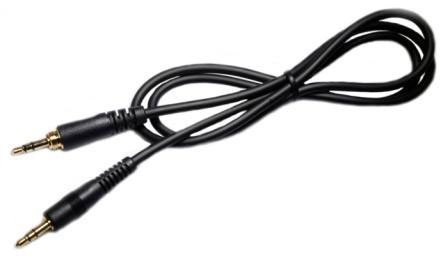 Ultrasone kort kabel 0,8m, sort, 3,5mm jack