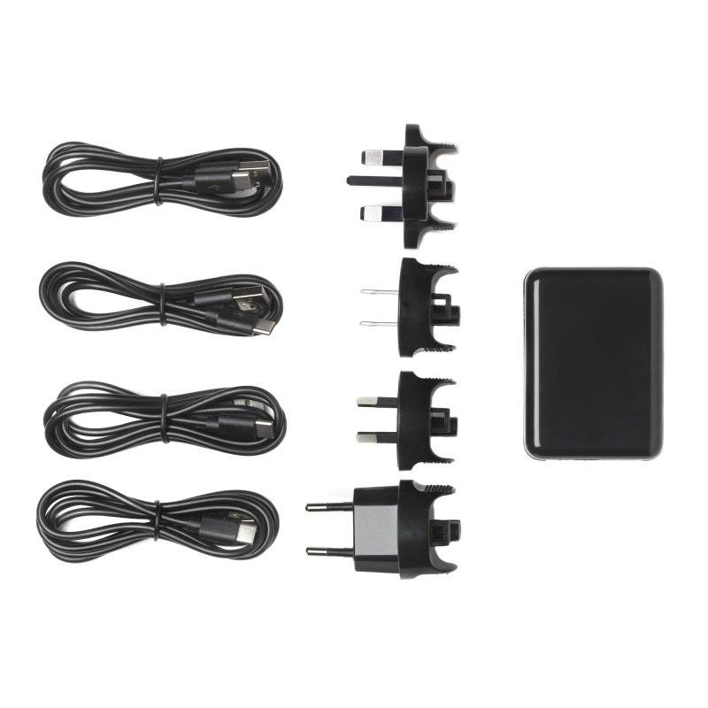 Univox USB lader med 4 USB-c porte med kabler