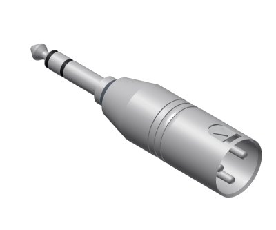 Adapter XLR han > Jack stereo han