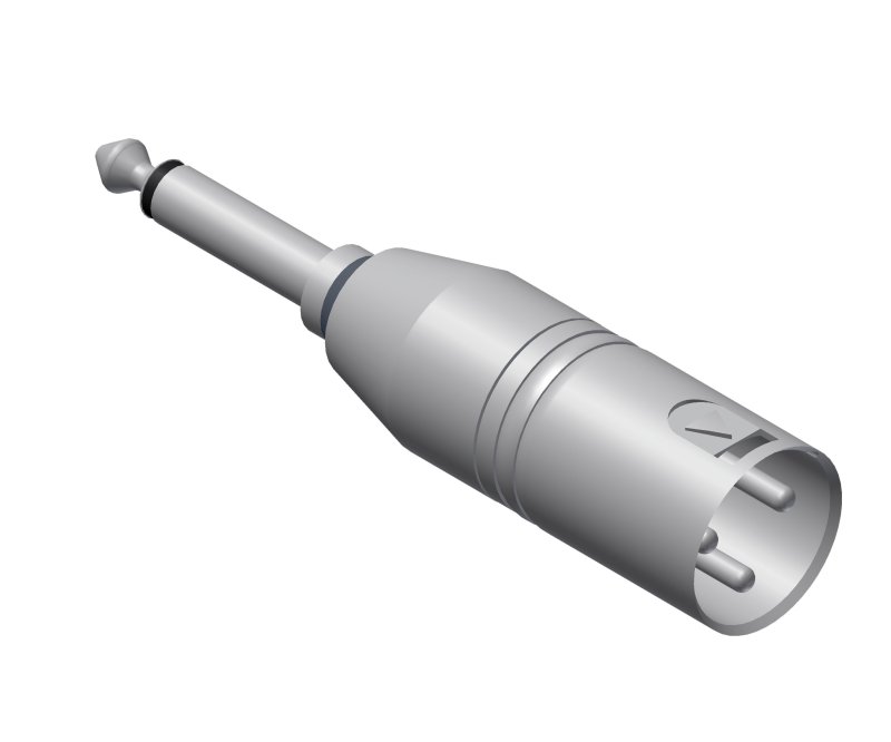 Adapter XLR han > Jack mono han