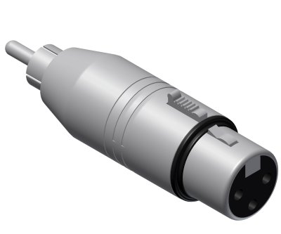 Adapter XLR hun > RCA han