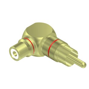 Adapter RCA han > RCA hun vinkel par