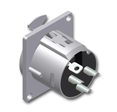 XLR chassis 3-pole hun D-series