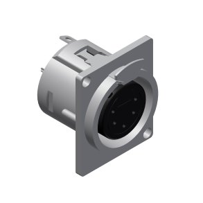 XLR chassis 5-pole hun D-series