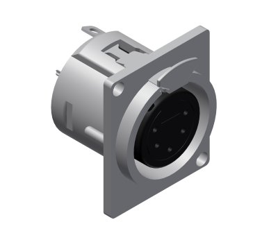 XLR chassis 5-pole hun D-series