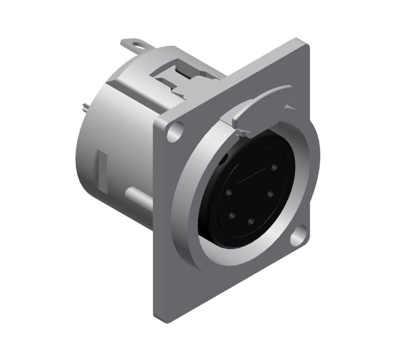 XLR chassis 5-pole hun D-series