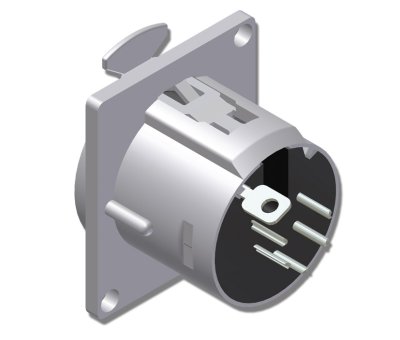 XLR chassis 5-pole hun D-series