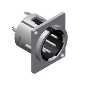 XLR chassis 5-pole han D-series