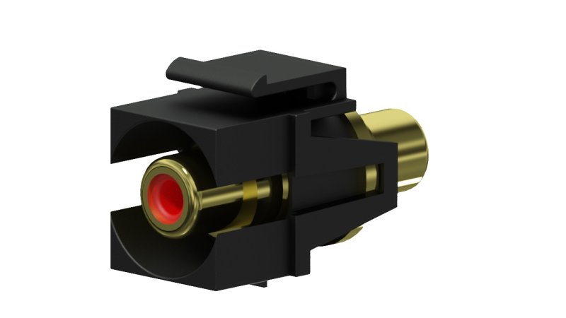 Keystone adapter RCA til RCA (2 stk) , Sort