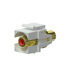 Keystone adapter RCA til RCA (2 stk) , Hvid