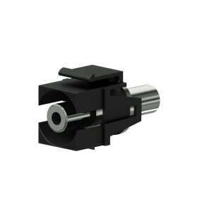 Keystone adapter 3,5 mm minijack til minijack, Sort