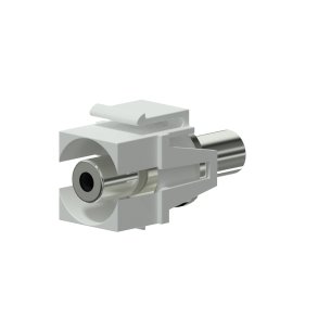 Keystone adapter 3,5 mm minijack till minijack, Vit