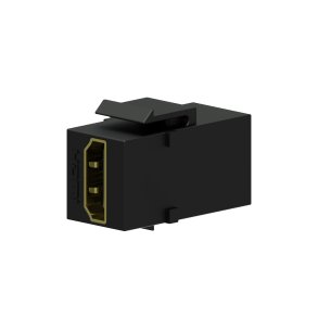 Keystone adapter HDMI a til HDMI a, Sort
