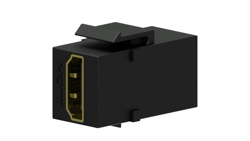 Keystone adapter HDMI a til HDMI a, Svart