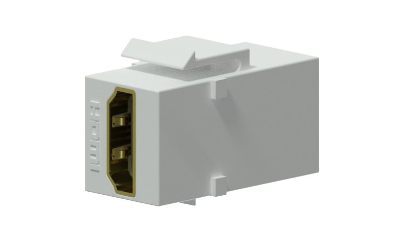 Keystone adapter HDMI a til HDMI a, Hvid