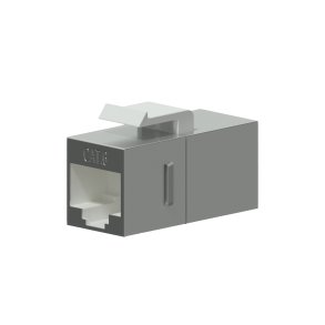 Keystone adapter Cat6 RJ45 til RJ45 skrmet, Slv