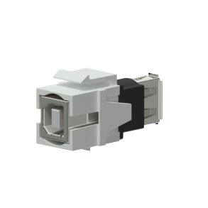 Keystone adapter usb 2.0a til usb 2.0b, Hvid
