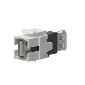 Keystone adapter usb 2.0a til usb 2.0a, Hvid