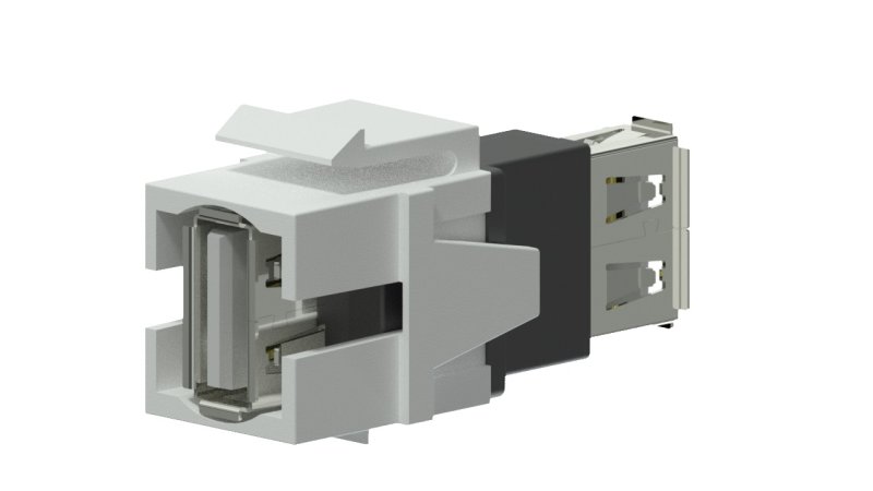 Keystone adapter usb 2.0a till usb 2.0a, Vit
