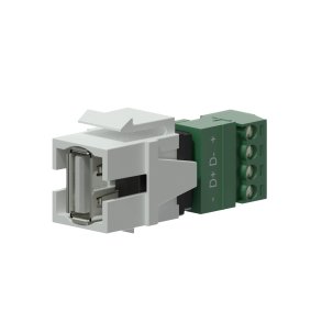 Keystone adapter usb 2.0a til 4-pin tb, Hvid