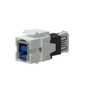 Keystone adapter usb 3.0a til usb 3.0 b, Hvid