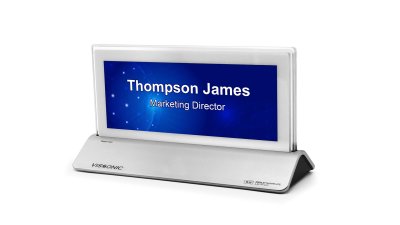 Vissonic elektronisk navne plade 7