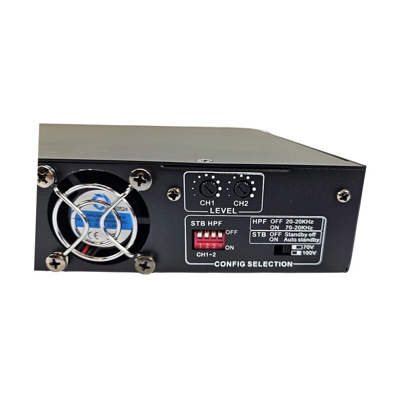 Audio forstrker 2 x240 W 8 Ohm / 100 V 