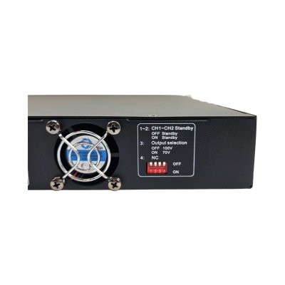 Audio forst�rker 2 x 500 W 8 Ohm / 100 V DSP