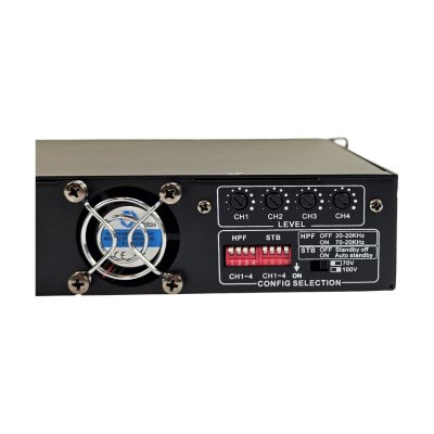 Audio forstrker 4 x500 W 8 Ohm / 100 V